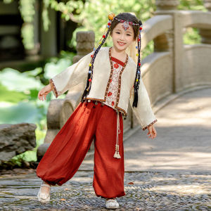 Elegant Traditional Chinese Costume Set for Girls Spring Autumn New Arrival Ultra Fairy Tale Childrens Tang Suit National Learning Outfit