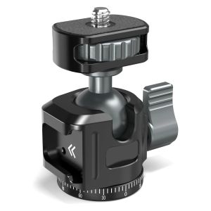 Leaplight Tripod Ball Head with Cold Shoe 360° Panoramic Rotating Mount Base Adapter with 1/4" Screw for Tripod Mount
