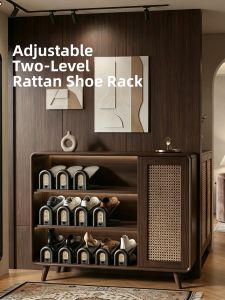 AMU·PIGGY | Space Saving Adjustable Double Layer Shoe Organizer