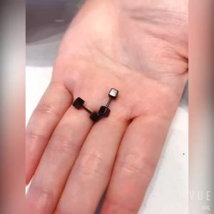 1Pair(2pcs) Classic Square Stud Earrings Men Stainless Steel Earrings Jewelry