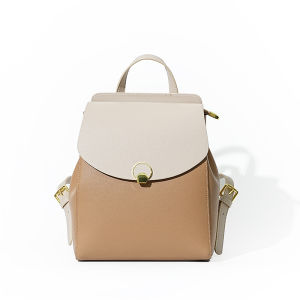 Hoàng Gia Bagger Ba lô cho phụ nữ da bò thật dung tích lớn Túi đeo vai nữ thời trang tương phản túi xách đi làm đi chơi 5014