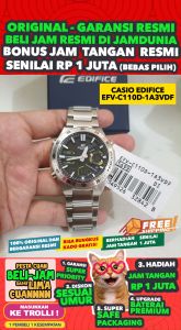 CASIO ORIGINAL - CASIO EDIFICE EFV-C110D-1A3VDF - MEN NG - Stainless Steel - Perak Jam dunia JD18 # Jam Tangan Pria Jam Tangan Anti Air CASIO EDIFICE + CASIO EFV-C110D-1A3 EFV C110D 1A3 EFV-C110D C 110 D EFVC110 EFV-C110 EFVC110D EFV-110 $ ST