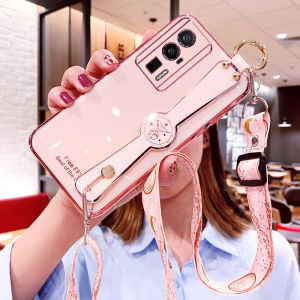 Redmi K60 pro Womens Version Creative Strap Silicone Case Full Cover Anti-Fall Soft Shell for Xiaomi Redmi K60 Mobile Phone