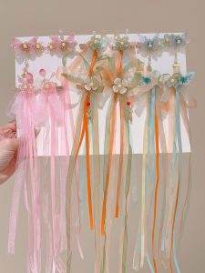 Kids Chinese Ancient Style Han Chinese Clothing Hair Accessories Girl Super Fairy Costume Tassel Hairpin Chinese Style Princess Headdress Little Clip Hairpin