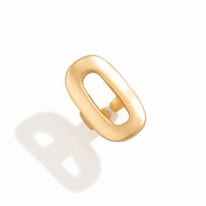 Fashionable Metal Open Oval O Ring for Women Geometric Aesthetic Trendy Accessory Ring  out New Jewelry