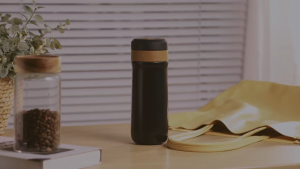 READY iCafilas French Press Portable Coffee Maker Tumbler Stainless 320ml - FK11