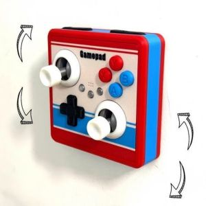 Aitemay 2PCS 3D Printed Retro Arcade Joystick Switch Plate Cover Punch-Free 86-Type Wall Switch Decor Nostalgic Game Room Wall Art Easy DIY Home Decoration Cool Gamer Novelty Gift