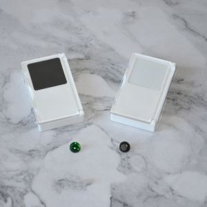 Acrylic Flip Transparent Square Loose Diamond Stone Colorful Gem Storage Display Packaging Protection Box Black and White Inner Cushion