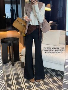 Fleece Lined Flared Jeans Womens Loose Fit Four Way Stretch Denim Pants High Waist Cotton Stretch Fabric Autumn Winter Fashion