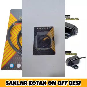 SAKLAR DOMINO MOSCOW KANAN & KIRI TOMBOL KOTAK LAMPU ON OFF BESI MOTOR UNIVERSAL