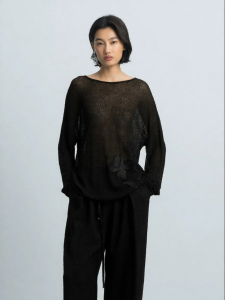 Italian Imported Sheer Knit Blouse