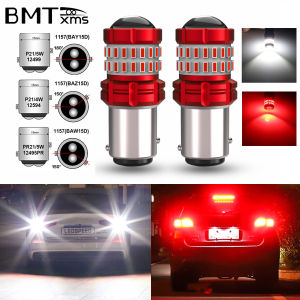 BMTxms 2pcs 1157 BAY15D P21/5W LED Brake Stop Red Lights Canbus BAW15D PR21W BAZ15D P21/4W LED Reverse Backup Daytime White Lamp