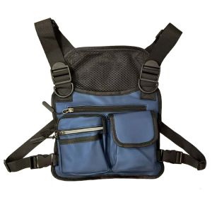 TAK YIYING Casual Tactical Chest Bag Multi-Pocket Functional Vest Bag Leisure Workwear Style Mens Chest Bag Outdoor Sports