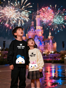 Winter Thickened Cartoon Casual Sport Hoodie for Children