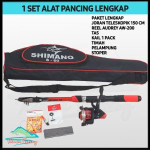 Satu Set Alat Pancing Lengkap Termurah Sesuai Foto Lengkap