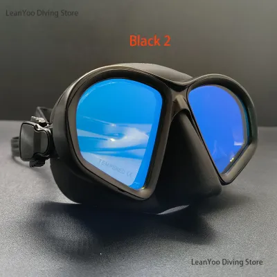Premium Quality Low Volume Freediving Mask - Teenager Silicone Swimming Mask Mirrored Lens Scuba Dive Glasses