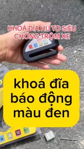 Ổ khóa đĩa xe máy báo động chống trộm ZORO còi hú tomàu đen thép chống gỉ chống nướchàng chính hãng bảo hành 1 năm