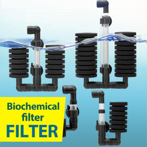 HATELI Air Pump Double Sponge Water Filter Aquarium Bio Sponge Filter for Aquarium Fish Tank