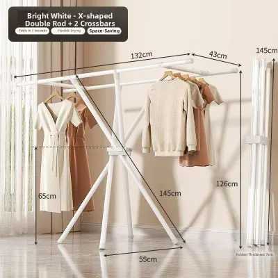 Foldable Multi-use Adjustable Clothes Rack