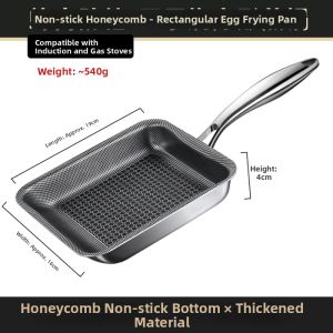 RONGCHUAN | 316 Stainless Steel Non-stick Square Fry Pan