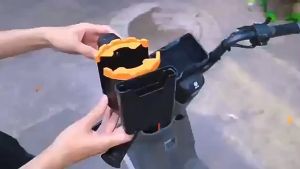 X23 Adjustable 2-in-1 Bike Cup Holder with Phone Storage Bracket for Bicycles/Motorcycles - ABS Rust-Resistant