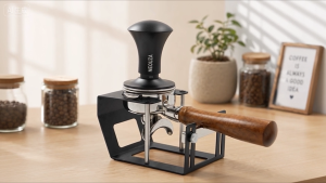 NEOUZA Tamping Station 51mm Adjustable Height for De’Longhi | Stainless Steel Stable Tamping Universal Fit No Assembly Easy Height Adjust Dishwasher Safe Home Barista