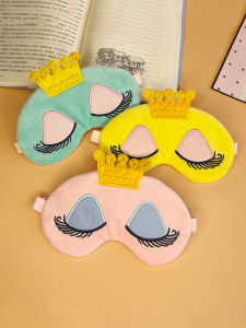 หน้ากากตาสำหรับเด็กและผู้หญิงที่ใช้สำหรับการนอนหลับแบบป้องกันแสงสีเขียว 2025 มงกุฎ แผ่นเย็นและแผ่นอบ อุปกรณ์ป้องกันตาสำหรับการเดินทาง