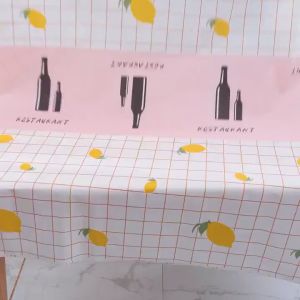 TYHL0393 Taplak Meja Anti Minyak Anti Air Melindungi Meja Motif Bahan PEVA