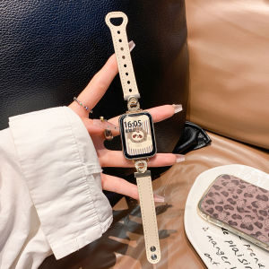Uhada | Creative Leather Watch Band with Double Hearts Buckles Suitable for Xiaomi Bands 9/8/10 Pro