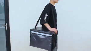 Food Delivery Bag Box Velcro Thermal Sling Bicycle Rear Rack Seat Cycling Storage Pouch Luggage