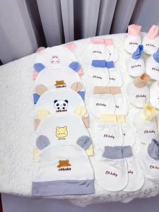 SET MŨ BAO TAY BAO CHÂN SƠ SINH BABY TOOM THUN LẠNH PHỐI TAI GẤU SIÊU MỀM MỊN CHO BÉ YÊU