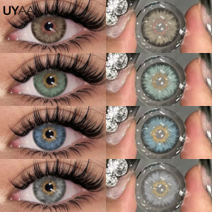 UYAAI | UYAAI Contact Lenses Beauty Blue Lens Siri Series Color Contact Green Eye Contacts Makeup Gray Lens Choice Natural Brown pupils