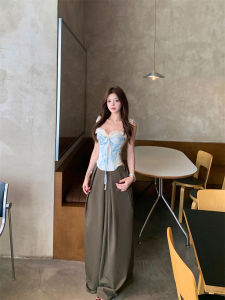 Summer Printed Slim Fit Sleeveless Vest Womens Fashion Design Color Block Contrast Print Strap Top Short Length Outerwear