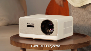 BYINTEK LOVE U14 1250 ANSI Full HD 1080P Projector Auto Focus 4K Support WiFi 6 Bluetooth Smart Home Cinema for Movies and Gaming