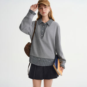 DUSHU | High Intelligence Overlapping Design Plus Size Blouse