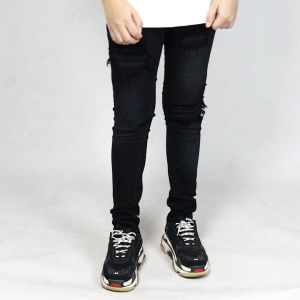 Weird Jeans - Black Xodiax - Celana Jeans Denim Panjang Pria Skinny Strech Ripped Sobek Nyaman