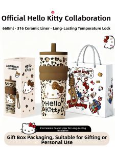 Hellokitty Leopard Print Thermal Insulated Cup