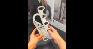ReTouch Five Hole Clothes Hanger Portable Household Space Saver Multifunctional Drying Rack Clothing Hook for Home KC132