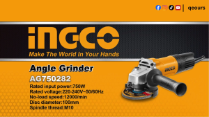 INGCO 750W 4" ANGLE GRINDER | DISC DIAMETER 100MM | AG750282