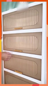 Isidoro.os Collapsible Storage Cupboard with Flip Lid Plastic Organizer Box for Clothing and Toys