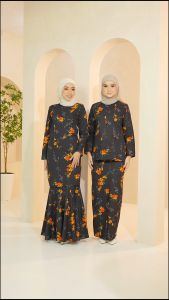 Kurung Sedondon Family | English Cotton Black | Matching Outfit 2025/2026