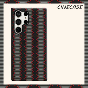 Red Zigzag For Samsung Galaxy S26 S25 S24 A56 A36 Dual Layer Luxury Fashion Full Lens Protective Case