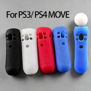 1PC Silicone Protective Skin Fit For PS3 MOVE PS4 MOVE PS VR Motion Controller Anti-Slip Cover Multi Color Available