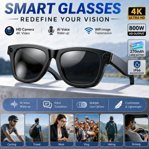 GUHUAVMI | Kính Thông Minh AI 2026 Camera Kép 800MP Dịch Thuật 130+ Ngôn Ngữ Video 4K Truyền Dẫn Wi-Fi Đổi Màu Kính Mát Bluetooth