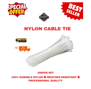 [1PACK]NYLON CABLE TIE (100 PCS) (SIZE 3" 4" 5" 8" 10")