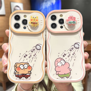 Detachable Push-Pull Window Phone Case for Apple 15Promax 16iPhone13 New Model 14Pro Couple 12 SpongeBob 11 Squidward X SoftXR MenWomen XSMax CartoonINS Anti-Fall