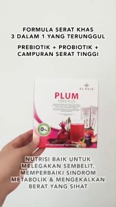 ALAVIE Plum Fiber Plus Detox & Digestion Enhancer 15-Pack - Organic Flaxseed & Laxative-Free Formula