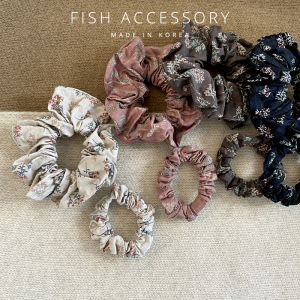 Soft Floral Cotton Hair Ties Womens Retro Personality Large Bow Hair Bands Japanese Style Fresh out Fashion Accessories