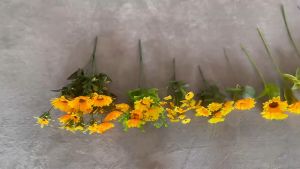 Chùm Hoa Hướng Dương Liti Vải Lụa Cao Cấp Đầu Bông Nhỏ Liz96 Decor Chụp Hình Trang Trí Nhà Cửa Văn Phòng