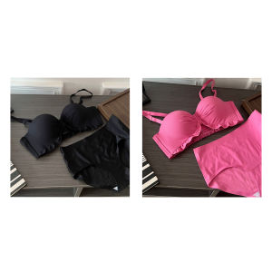 Gathering Large Appearance Anti-Sagging Removable Straps No Wire Bra
